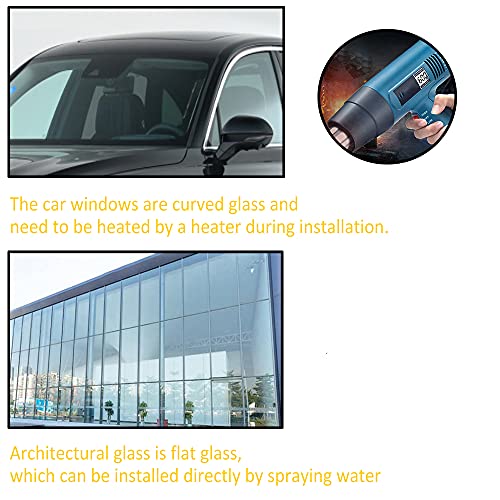 MEGICOLIM 80% VLT Nano Ceramic Window Film 99% Anti UV Front Car Solar Windshield Rear Side Window Tint, Light Blue (20" x10ft) - Image 4