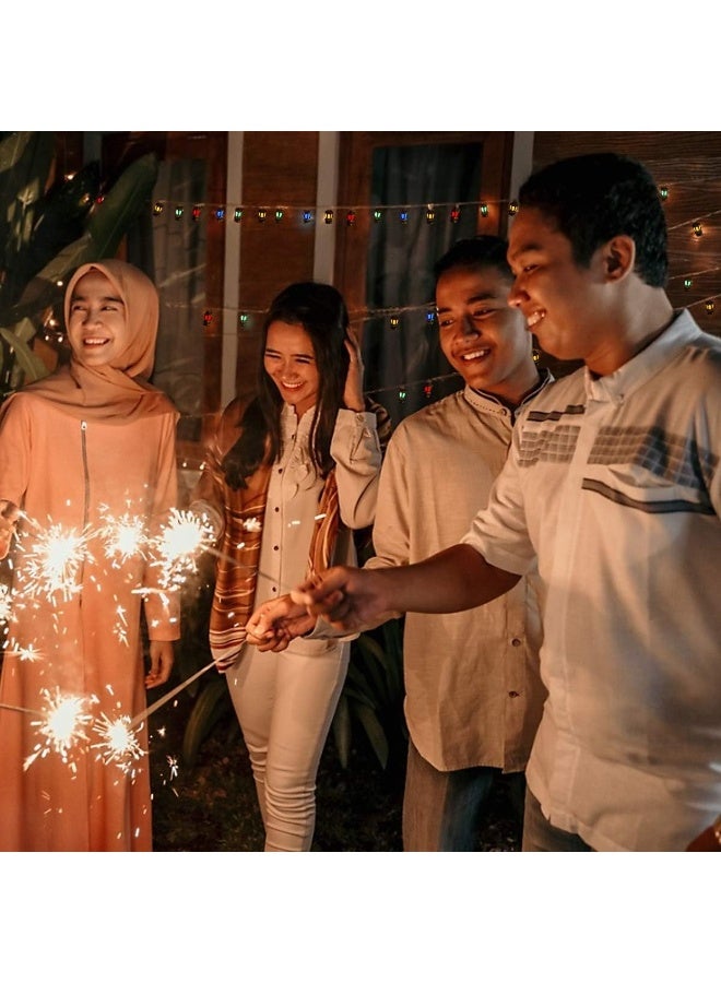 10 feet 20 LED Battery-Powered Lights for Ramadan and Eid Decoration with an Islamic design, 9.8 colorful lanterns for Home, Garden and yard Decoration with a flashing Mode for home Decor and Garden Supplies. - Image 5