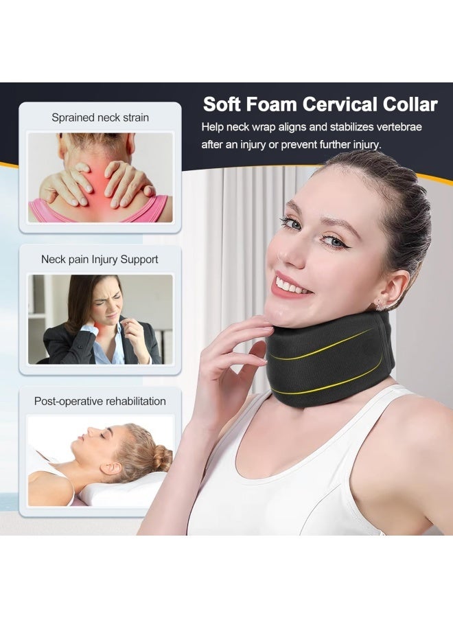 Neck Brace Cervical Collar, Relief Neck Pain and Neck Support High Density Sponge Keep Vertebrae Stable for Relief of Cervical Spine Pressure for Women and Men (Large) - Image 2