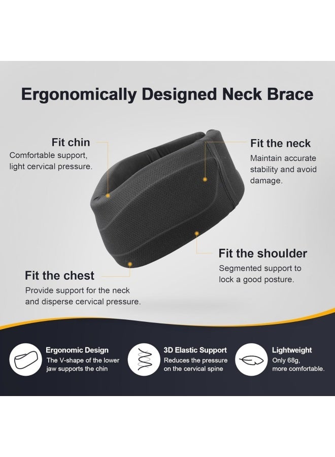 Neck Brace Cervical Collar, Relief Neck Pain and Neck Support High Density Sponge Keep Vertebrae Stable for Relief of Cervical Spine Pressure for Women and Men (Large) - Image 3