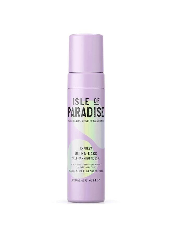 ISLE OF PARADISE EXPRESS SELF-TANNING MOUSSE - ULTRA-DARK 200ML 