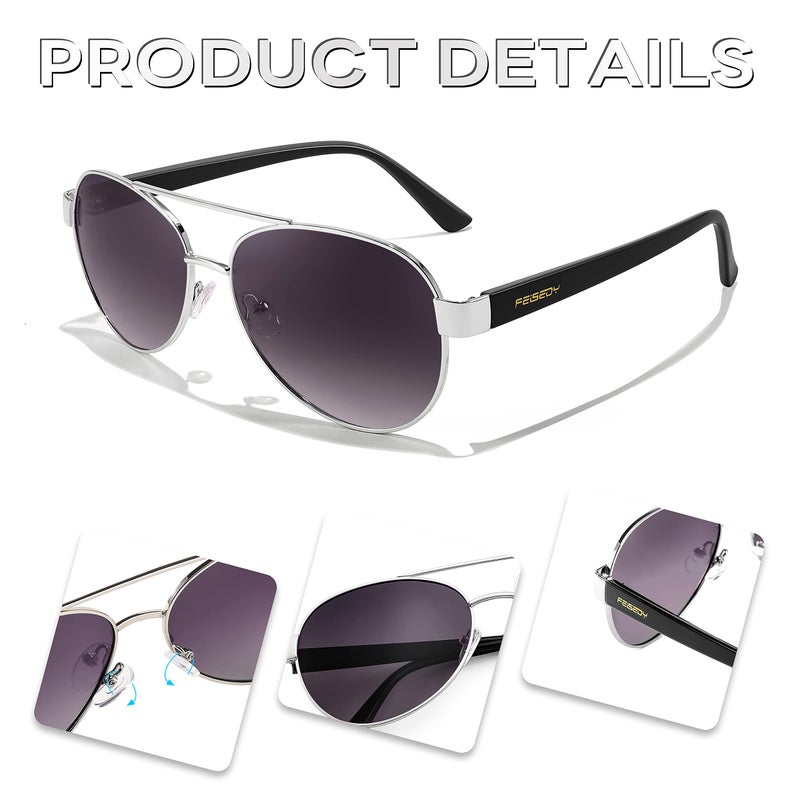 FEISEDY FEISEDY Classic Aviator Sunglasses for Women Pilot Polarized Sunglasses Men UV400 Protection for Driving Fishing Golf B4109  - Image 3