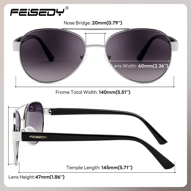 FEISEDY Classic Aviator Sunglasses for Women Pilot Polarized Sunglasses Men UV400 Protection for Driving Fishing Golf B4109