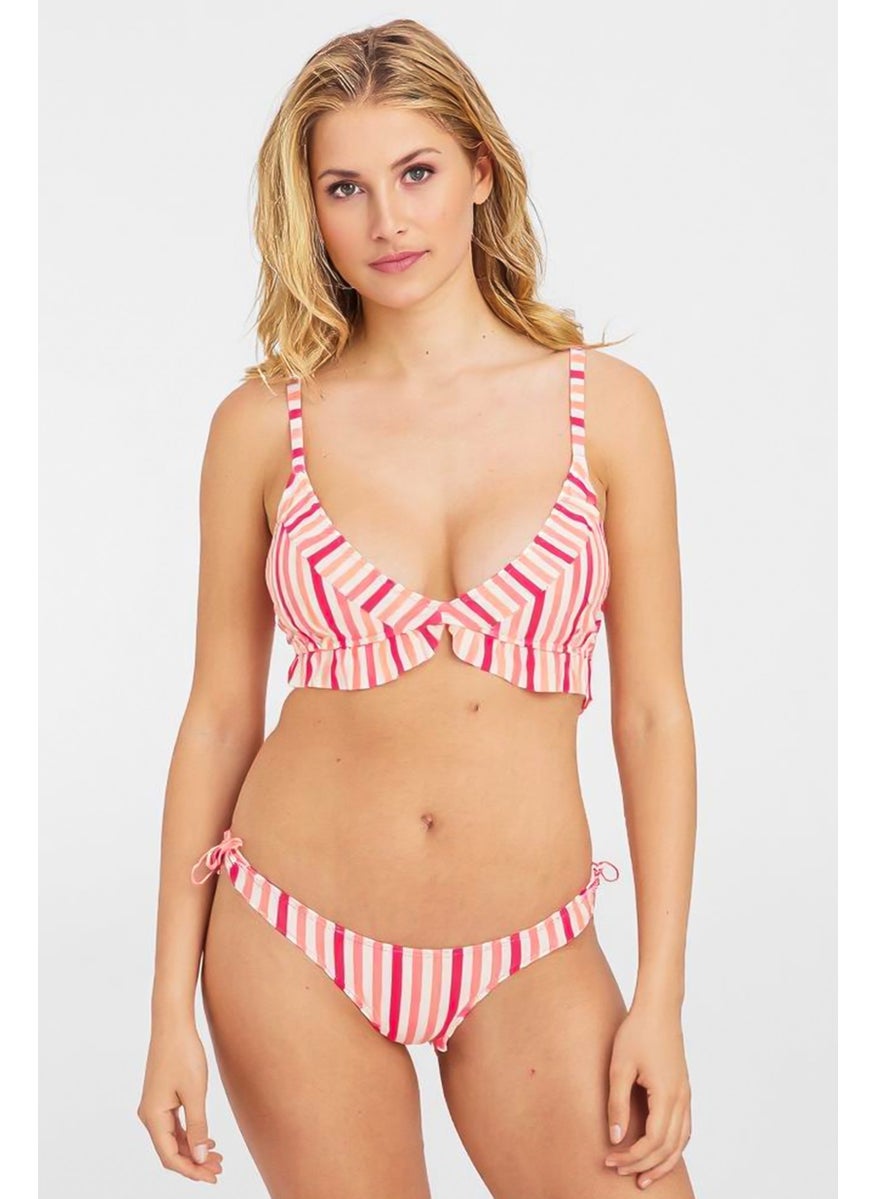 Scotch & Soda Women Stripe Padded Bikini Top, Multicolor  - Image 1