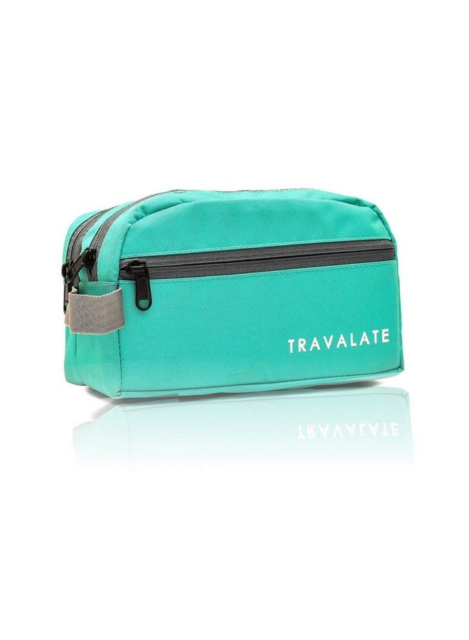 TRAVALATE Polyester Solid 8 Cms Compact Cosmetic Pouch (S_TR137T_Ocean Green) - Image 1