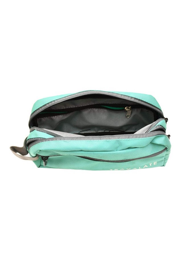 TRAVALATE Polyester Solid 8 Cms Compact Cosmetic Pouch (S_TR137T_Ocean Green) - Image 4