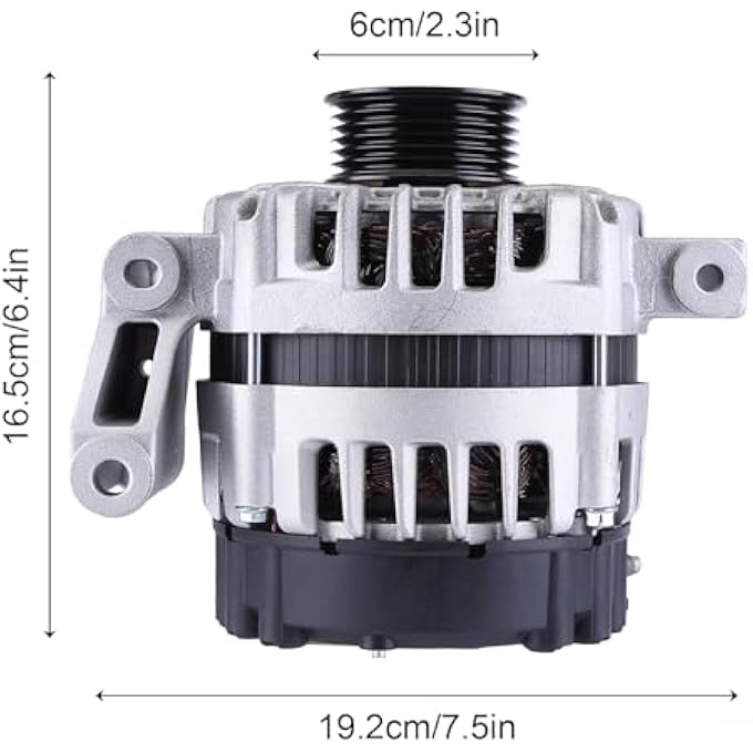 Aublinto Automotive Replacement Alternators Compatible With Chevrolet for Chevy Hhr 2.2L 2.4L 2008-2011 Alternator FG12S011, 2650641, A11266, FG12S011SP.-11266N, 15923218 Auto Electrical Alternator - Image 5