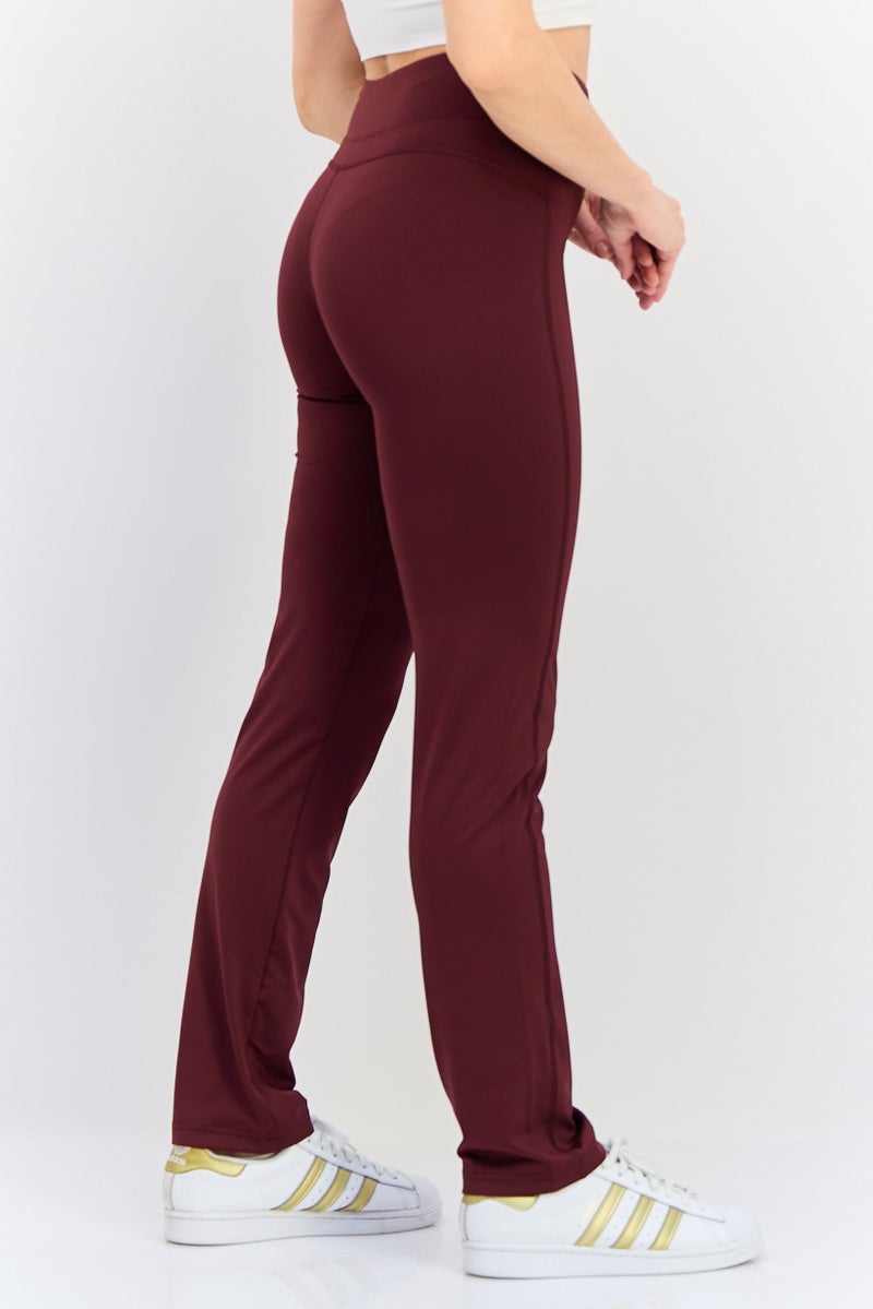 PUMA سراويل تدريب رياضية للنساء بشعار العلامة التجارية، مارون - Image 4