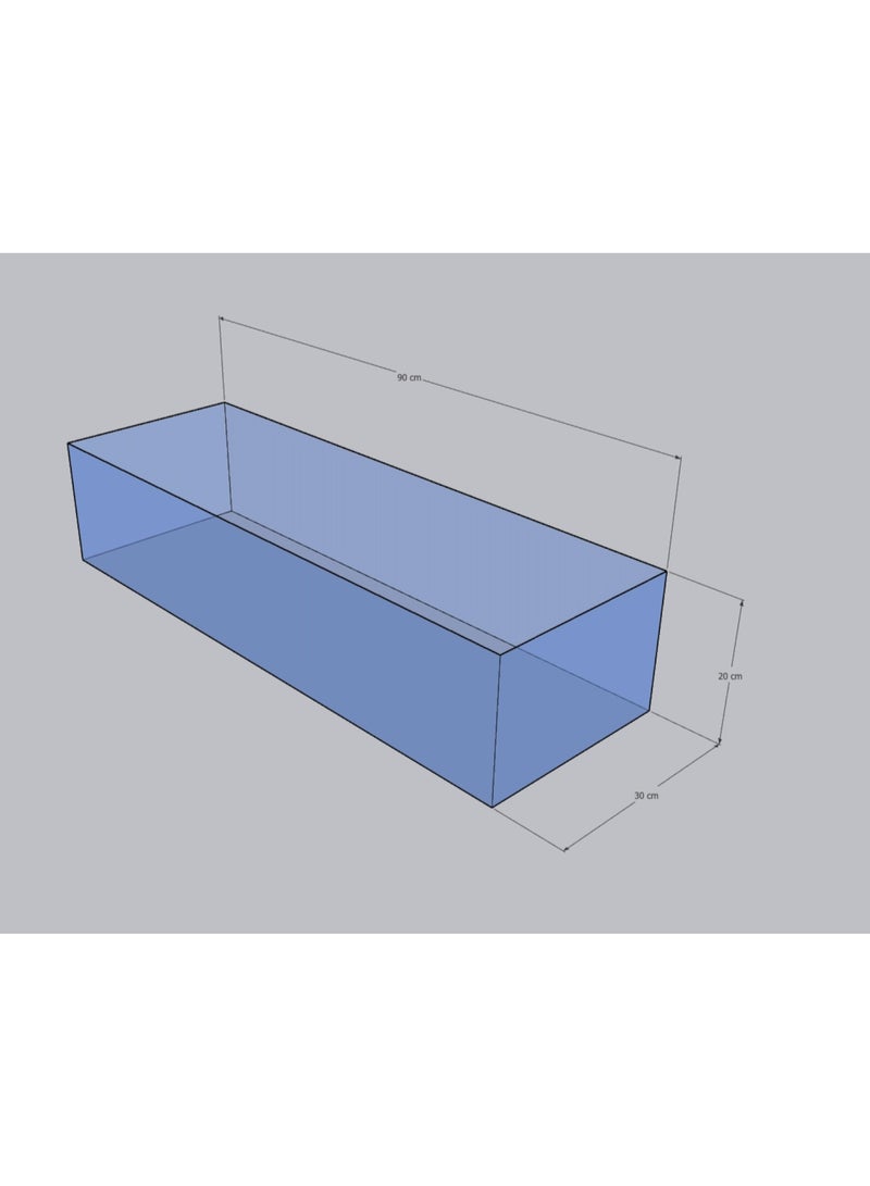 Dymax Shallow Aquarium 90CM X 30CM X 20CM (6 MM) - Image 2