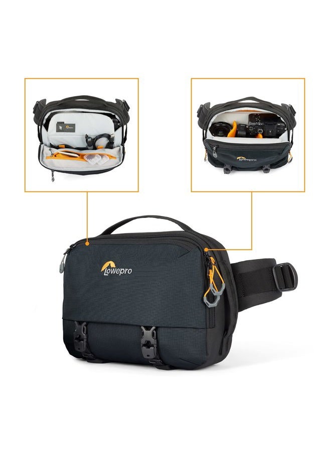 Lowepro تريكر لايت SLX 120، حقيبة ظهر كاميرا مدمجة مع جيب لوحي، حقيبة كاميرا للإطار الكامل بدون مرآة، ملحق حامل ثلاثي القوائم، حامل زجاجة ماء، أسود - Image 3