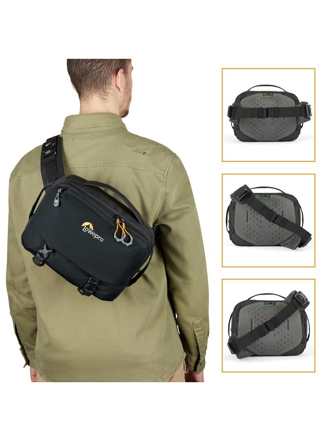 Lowepro تريكر لايت SLX 120، حقيبة ظهر كاميرا مدمجة مع جيب لوحي، حقيبة كاميرا للإطار الكامل بدون مرآة، ملحق حامل ثلاثي القوائم، حامل زجاجة ماء، أسود - Image 5