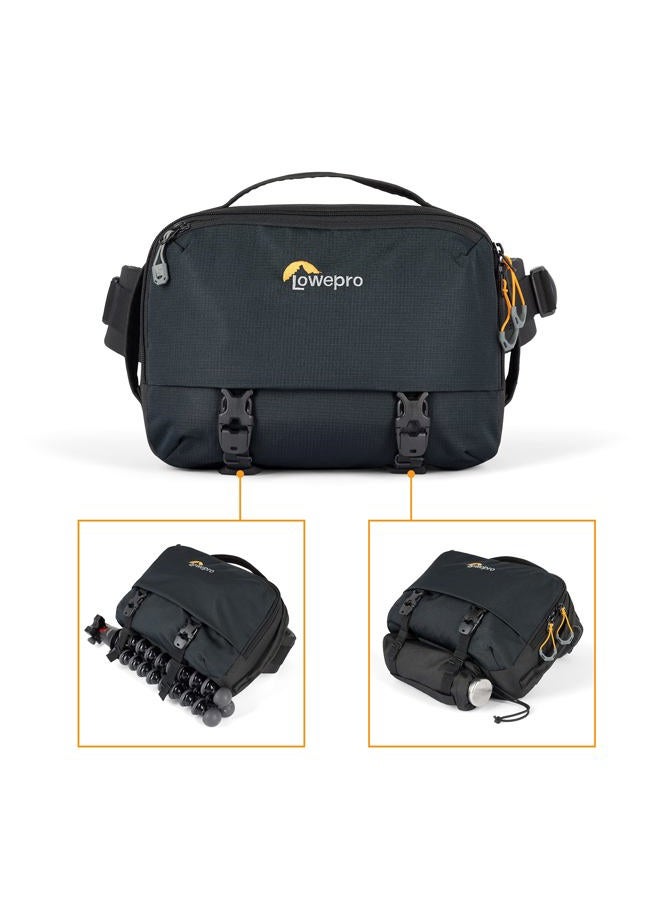 Lowepro تريكر لايت SLX 120، حقيبة ظهر كاميرا مدمجة مع جيب لوحي، حقيبة كاميرا للإطار الكامل بدون مرآة، ملحق حامل ثلاثي القوائم، حامل زجاجة ماء، أسود - Image 4