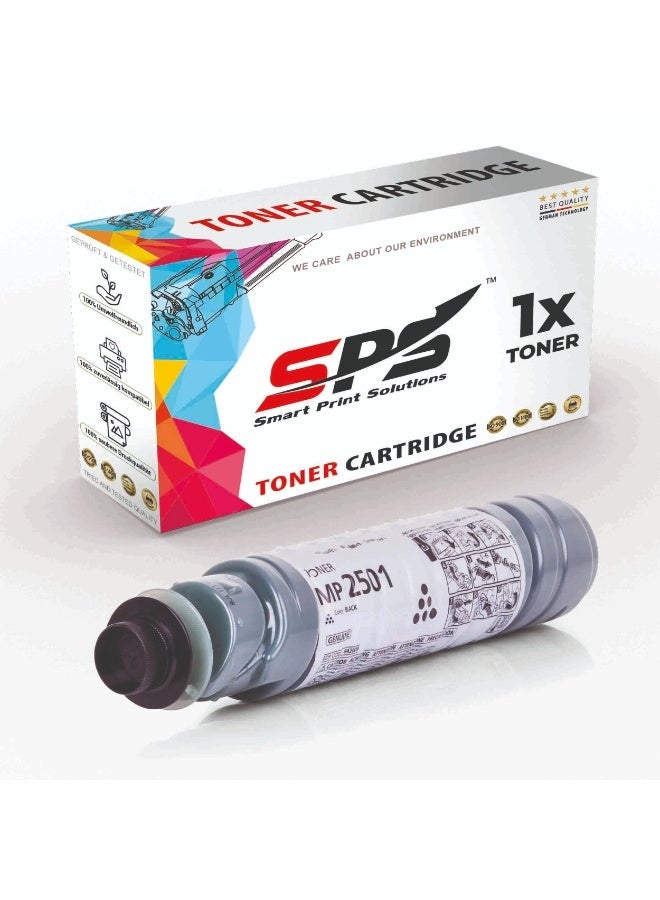 Smart Print Solutions خراطيش حبر متوافقة مع SPS لطابعة ريكو - MP-2501 | 1x أسود | إنتاج يصل إلى 6,000 صفحة - Image 1