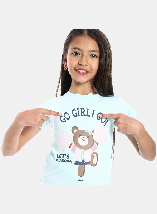 DIADORA Girls Cotton Printed T-Shirt - Image 4