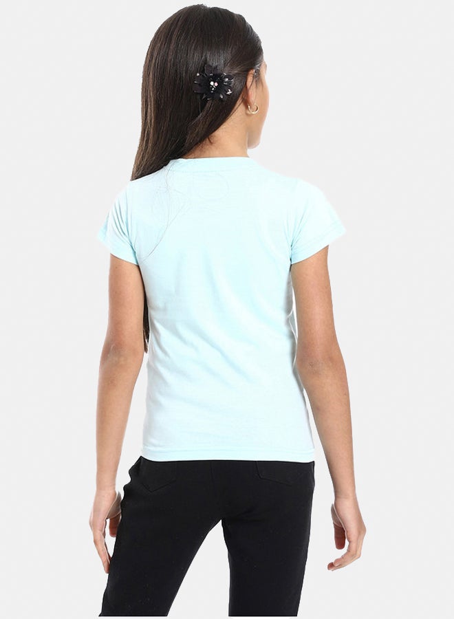 DIADORA Girls Cotton Printed T-Shirt - Image 3