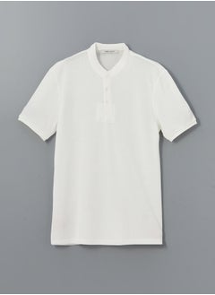 LC WAIKIKI Grandad Collar Short Sleeve Piqué Men'S T-Shirt  - Image 5