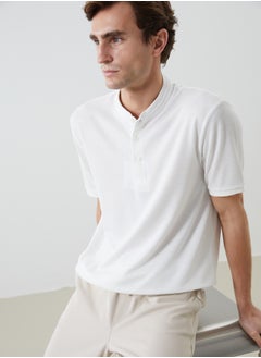 LC WAIKIKI Grandad Collar Short Sleeve Piqué Men'S T-Shirt  - Image 1