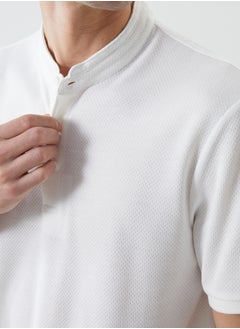 LC WAIKIKI Grandad Collar Short Sleeve Piqué Men'S T-Shirt  - Image 3