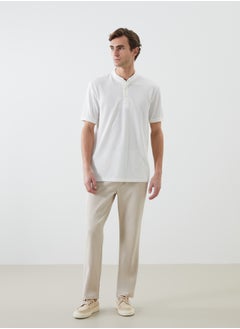 LC WAIKIKI Grandad Collar Short Sleeve Piqué Men'S T-Shirt  - Image 2