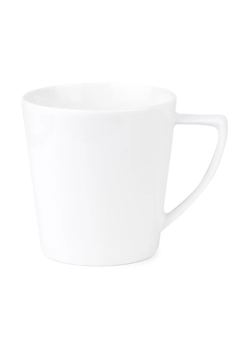 كويزين أرت Cuisine Art Aden Bone China Dinner Set for Every Meals - White 16 Pieces | 4 Dinner Plates (Dia 25.3cm) 4 Side Plates, 4 Bowls (Dia14.5xH1.8cm) 4 Mugs | Elegant Plates for Everyday Dining