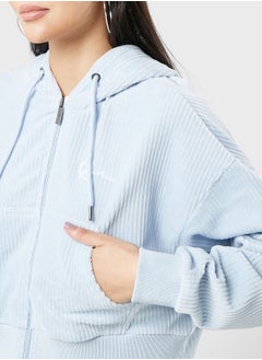 Karl Kani Chest Signature Corduroy Zip Hoodie  - Image 3