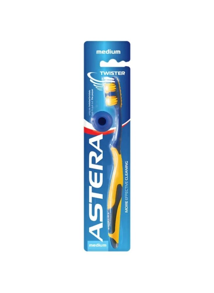 Medium-soft toothbrush, assorted colors, one piece