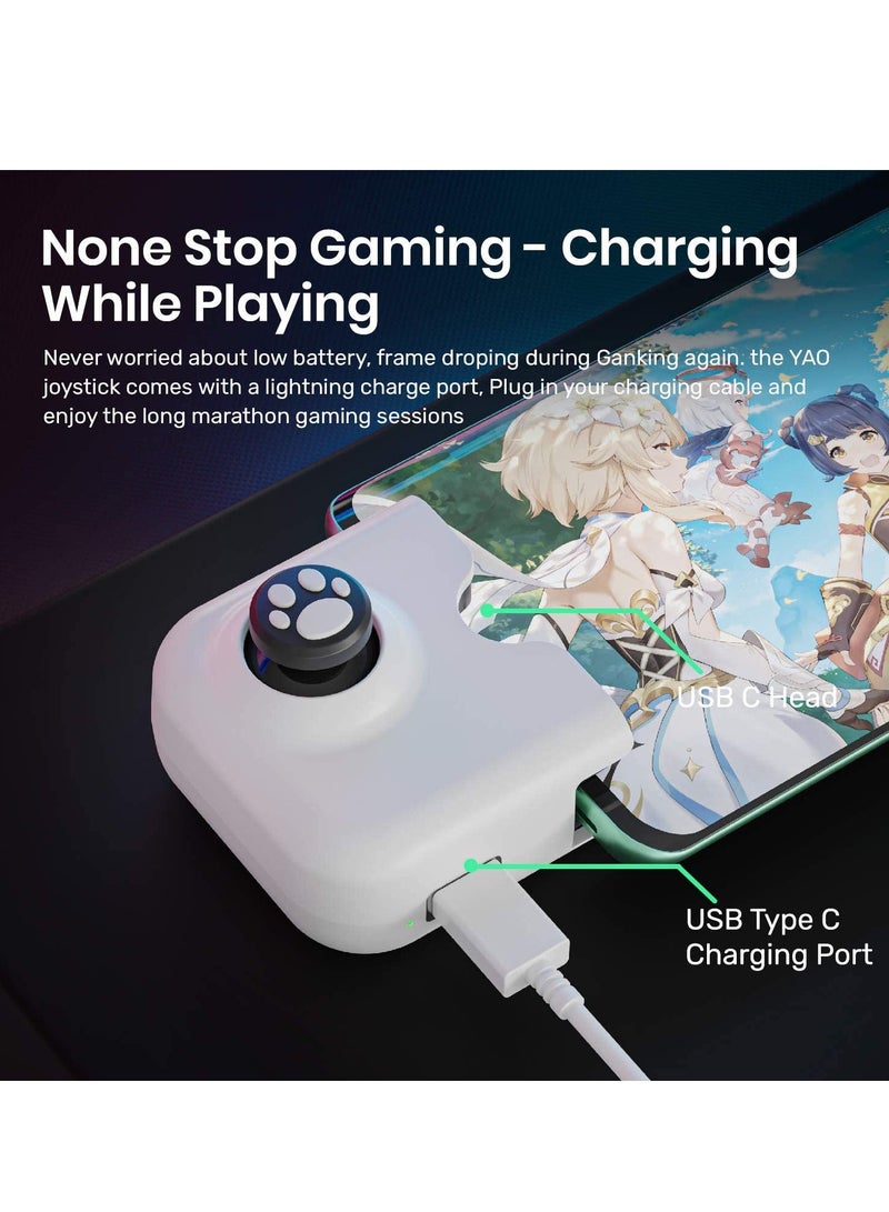 Y&D Game Controller Joystick for Phone (Android Version 10 or Later), For Gaming Gamepad Compatible with PUBGG Mobile, Call of Duty Mobile(CODM), Wild Rift, Genshin Impact (White)  - Image 5