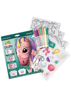 Color Pops, Fantasy Creatures Theme, Colouring and Building Game for Three-Dimensional Artwork, Creative Activity for Children, Ages 6 and up, 04-2803