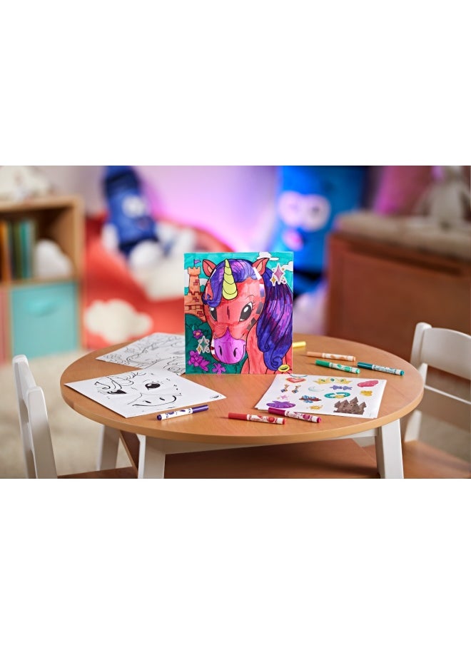 Crayola - Color Pops, Fantasy Creatures Theme, Colouring and Building Game for Three-Dimensional Artwork, Creative Activity for Children, Ages 6 and up, 04-2803 - Image 1