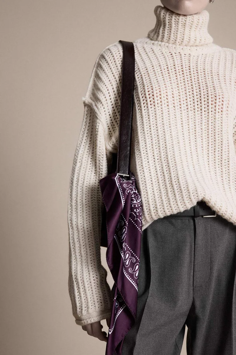ديفاكتو Woman Patterned Satin Scarf