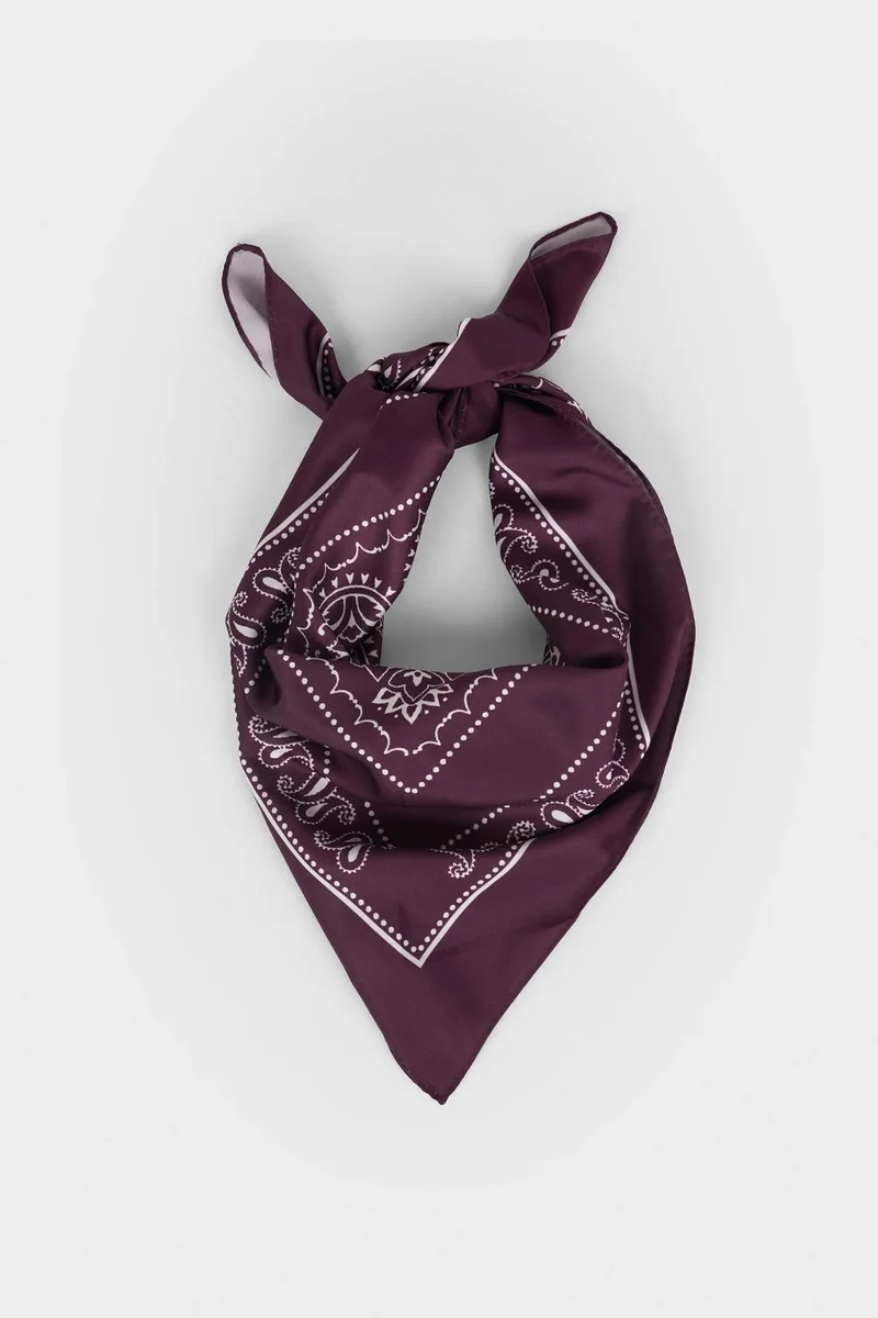 ديفاكتو Woman Patterned Satin Scarf