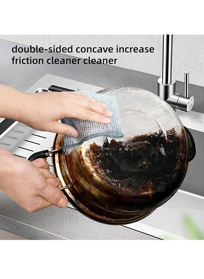 10 Pack Thickened Double Layer Kitchen Cleaning Cloths, Reusable Absorbent Dish Cloths, Washable Cleaning Towels for Dishes Bowls Kitchen Home Use - Image 2