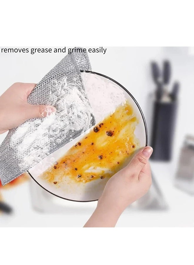 10 Pack Thickened Double Layer Kitchen Cleaning Cloths, Reusable Absorbent Dish Cloths, Washable Cleaning Towels for Dishes Bowls Kitchen Home Use - Image 4