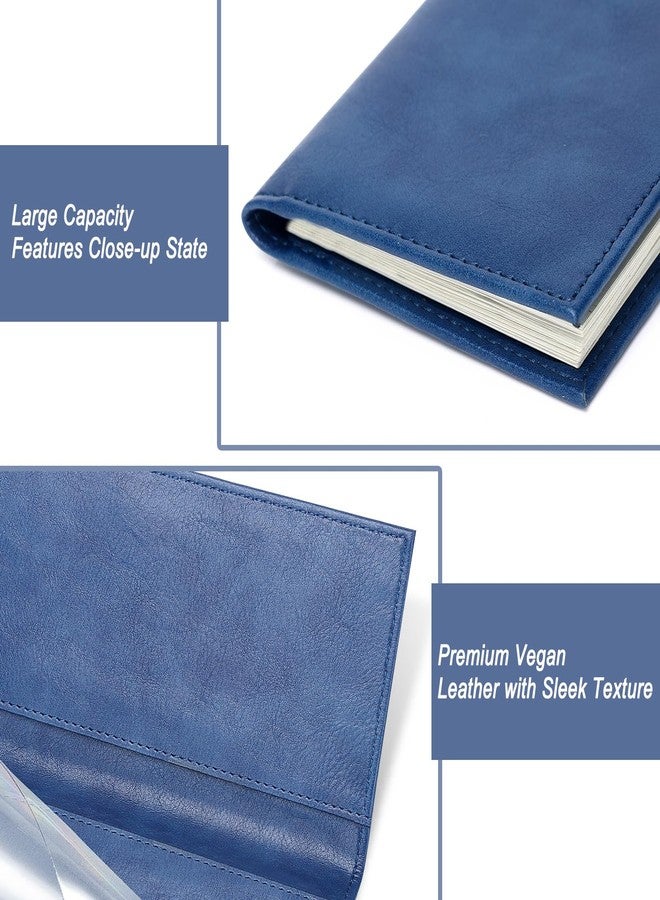 LLi Cufite Leather Checkbook Cover for Top & Side Tear Registers Duplicate Checks with Plastic Insert Flap Card Holder Pen Hoop Slim Wallet for Men Women, Cobalt, 7.01 x 3.50 x 0.3 inches, Classic - Image 5