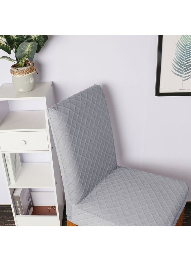 NIBEMINENT 4-Piece Dining Chair Cover Set Grey - Image 2