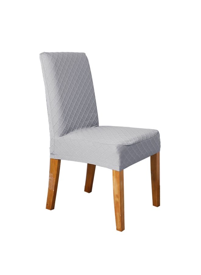 NIBEMINENT 4-Piece Dining Chair Cover Set Grey - Image 5