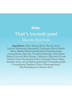 BLISS That's Incredi-Peel Glycolic Resurfacing Facial Pads - 15 ct - Single-Step Pads for Exfoliating and Brightening - Targets Fine Lines and Discoloration - Travel-Friendly - Vegan & Cruelty-Free  - Image 5