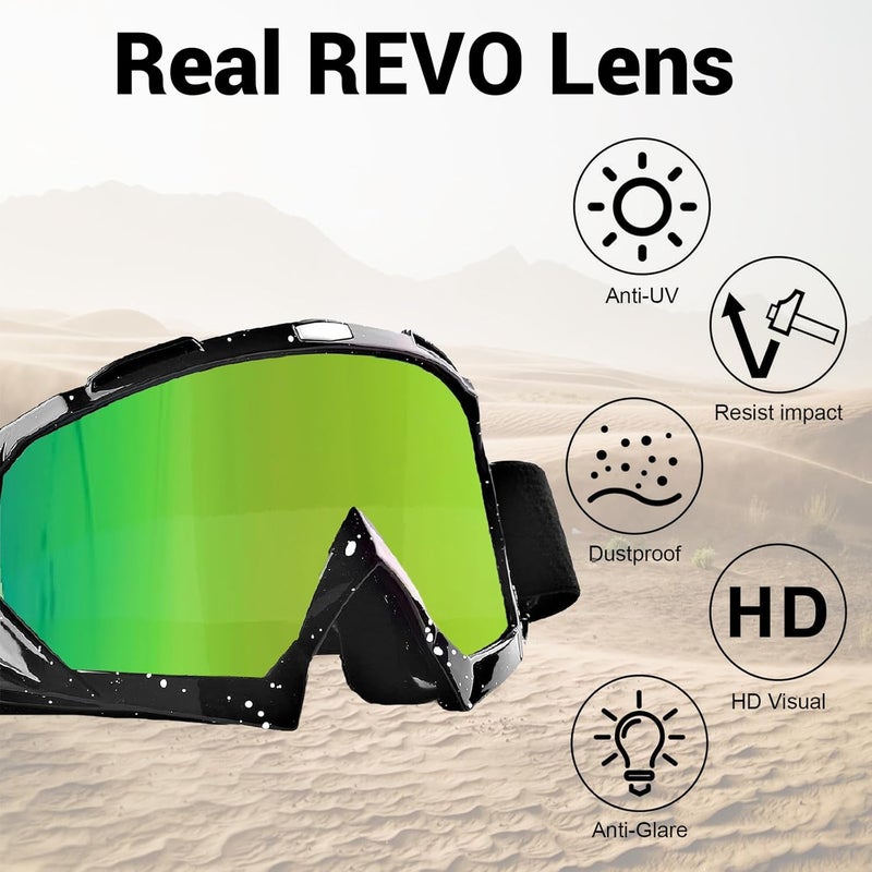 BIBIRE Motorcycle Goggles - Anti-Fog UV Protective Dustproof for Racing, Skiing, and Climbing - Image 2