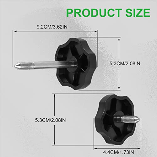 Htostar Racing 6 PCS Soft Top Window Frame Door Surround Knob Screws with Pin Compatible with Jeep Wrangler JK 4-Door 2007-2018 (2 Short+4 Long) - Image 3