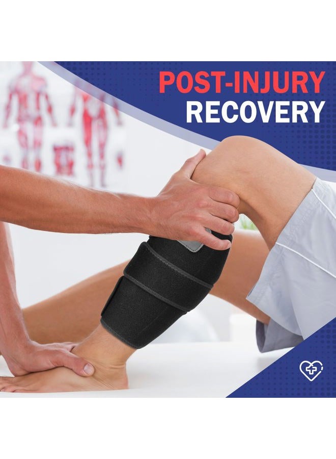 FEATOL Calf Brace, Adjustable Shin Splint, Calf Compression Wraps For Women Men, Leg Braces Support Small S (10-14") 1PC, Pain Relief, Strain, Reduces Muscle Swelling, Tearing, Hiking  - Image 5
