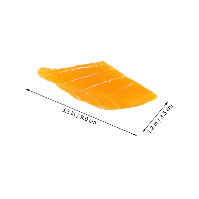 Realistic Artificial Salmon Slices Fake Sushi Food Decoration Lightweight Faux Salmon Model - Image 3