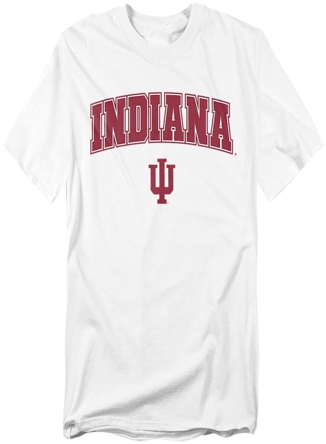 LOGOVISION Indiana University Arch Logo Secondary Unisex Adult T Shirt, White, Medium - Image 1