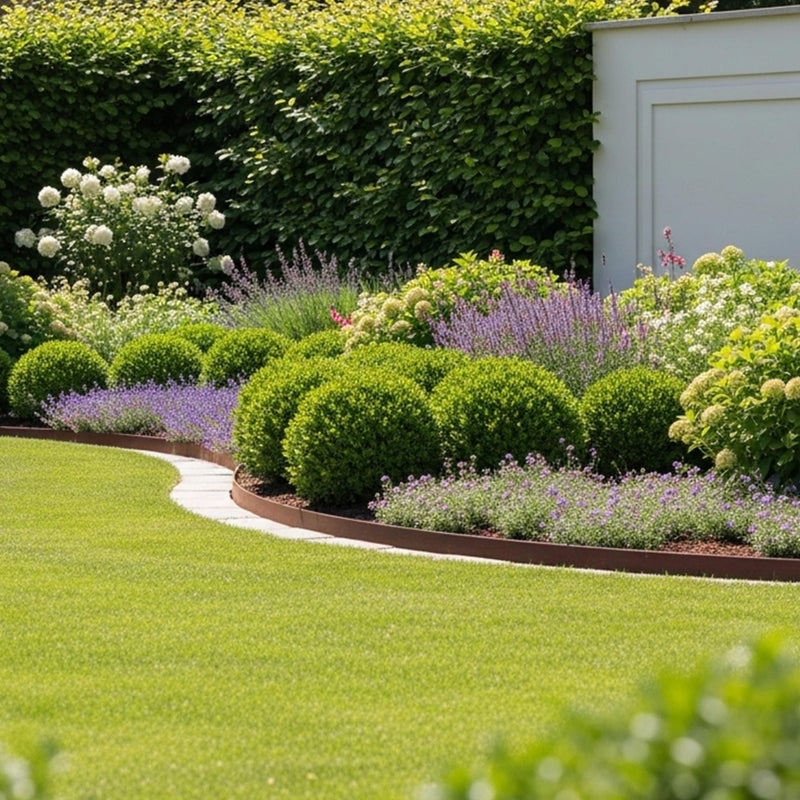 Worth Garden 33ft. Galvanized Steel Landscape Edging - 10-Pack 40" Metal Edging for Landscaping with 11 Stakes, Bronze Powder Coating Hammer-in Lawn Edging for Yard Pathway Divider - Image 2