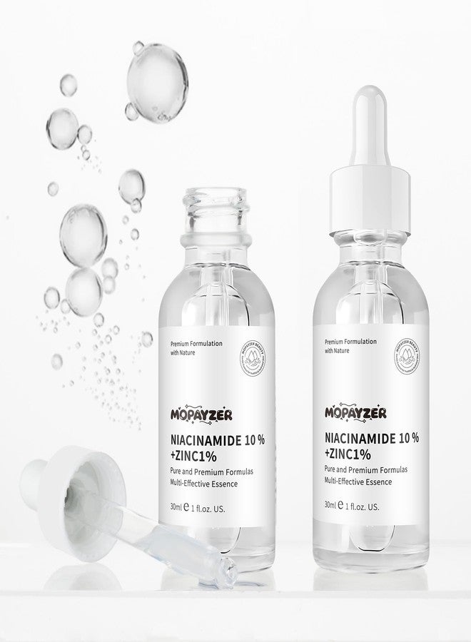 mopayzer Niacinamide 10% + Zinc 1% Serum, Anti-Aging Niacinamide Serum for Face, 2PCS Moisturizing Facial Serum for All Skin Type, Women Face Skin Care. - Image 1