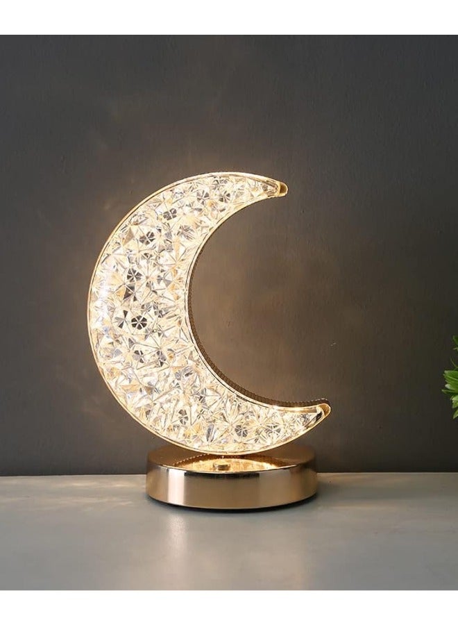 LED Star Moon Table Lamp ramadan mubarak light Atmosphere Light Touch Decoration Night Light (MOON) - Image 1