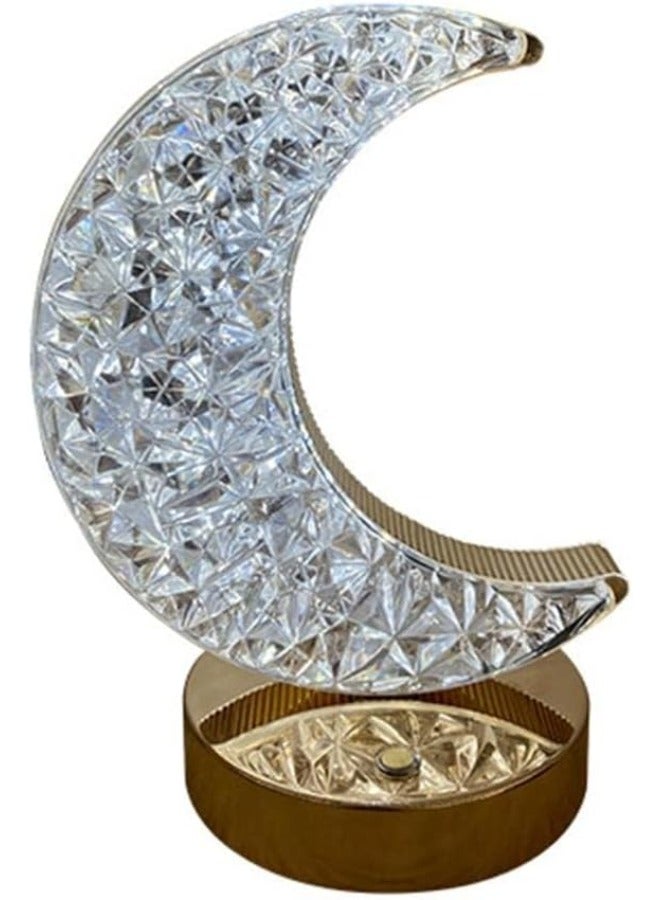 LED Star Moon Table Lamp ramadan mubarak light Atmosphere Light Touch Decoration Night Light (MOON) - Image 2