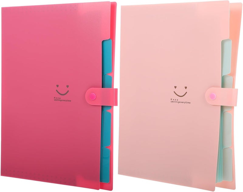 Periodic restock local Kichvoe Candy Color 5-Section Expanding File Folder Set A4 Document Organizer 2pcs (red Pink) Multifunctional Accordion Folder for Office Filing and Receipt Storage Smooth joint Medium weight Market aligned local stock Stable local goods source Quick use-switch compatible build Low wear optimized design Hanging space save Dense area priority deliver One piece build All climate suitability On-demand local restock Polished safe edge Trendy varied sizing alternatives Easy clean surface Moisture wear upgraded quality Climate adapted upgraded quality Classic modern blend design Local & cross border ship compatible Reliable daily use design Single & bulk storage compatible All-item matching trendy build Air & land transit compatible Odor free color Cost saving user oriented build - Image 1