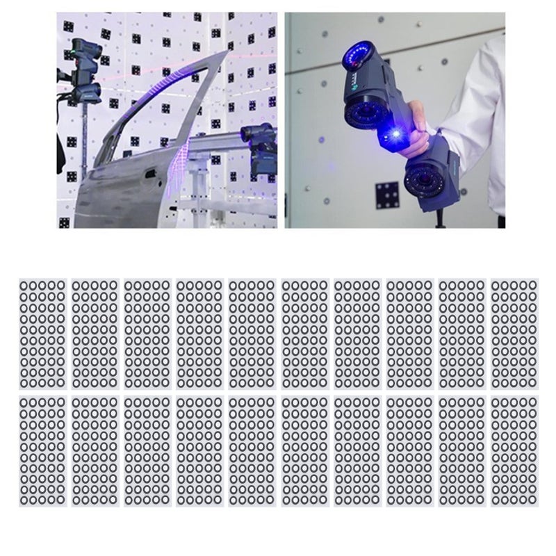 3D Scanning Marker 6mm Inner 10mm Outer Diameter 1000 Pieces - High Reflectivity Water Proof Strong Adhesion Tracking Dot for 3D Scanning Reverse Engineering Metrology Inspection Motion Capture - Image 4