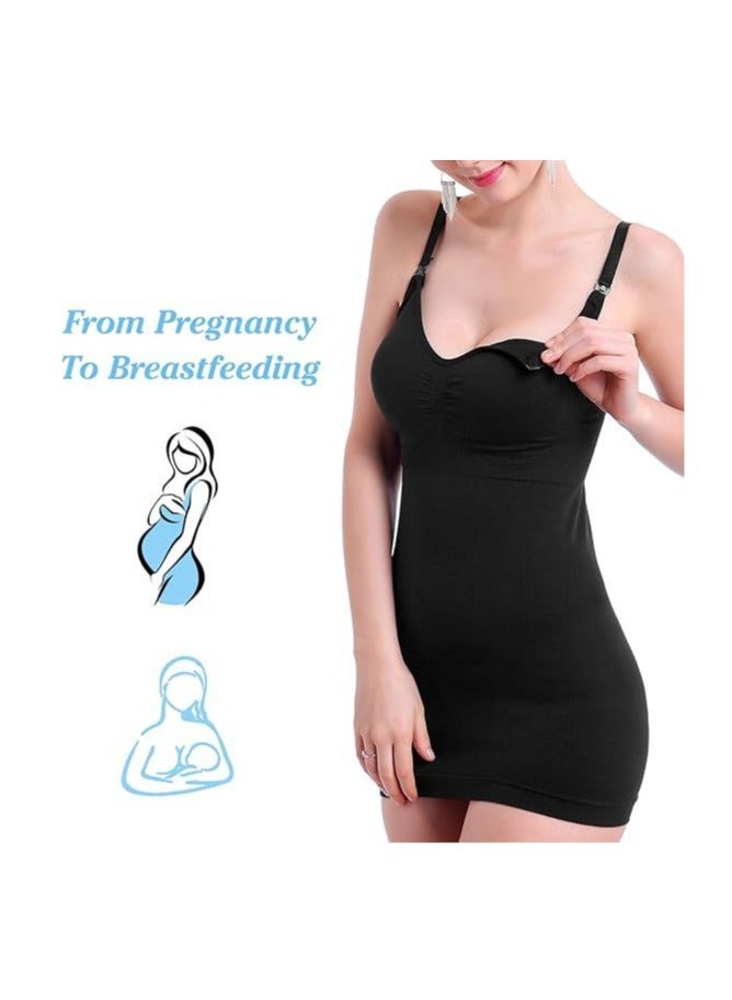 Maternity Nursing Tank Tops,Womens Nursing Maternity Cami Built in Bra Sleep Bra Pack of 3 - Image 5