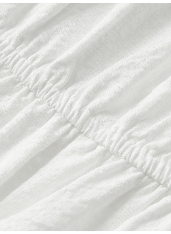 سيمير فستان بلون موحد وتفاصيل مطرزة للنساء - Image 4